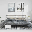 vidaXL fekete fém ágykeret fej- és lábtámlával 193 x 203 cm