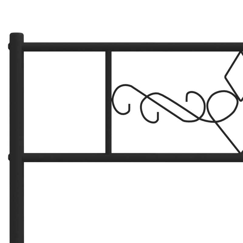 vidaXL fekete fém fejtámla 160 cm