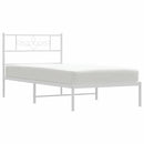 vidaXL fehér fém ágykeret fejtámlával 100x200 cm