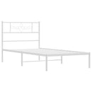 vidaXL fehér fém ágykeret fejtámlával 107x203 cm