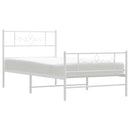 vidaXL fehér fém ágykeret fej- és lábtámlával 75 x 190 cm