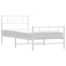 vidaXL fehér fém ágykeret fej- és lábtámlával 100x200 cm