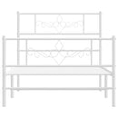vidaXL fehér fém ágykeret fej- és lábtámlával 107 x 203 cm
