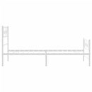vidaXL fehér fém ágykeret fej- és lábtámlával 107 x 203 cm