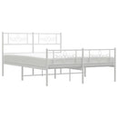vidaXL fehér fém ágykeret fej- és lábtámlával 120x200 cm