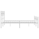 vidaXL fehér fém ágykeret fej- és lábtámlával 120x200 cm