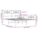 vidaXL fehér fém ágykeret fej- és lábtámlával 120x200 cm