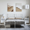 vidaXL fehér fém ágykeret fej- és lábtámlával 150x200 cm