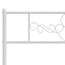 vidaXL fehér fém ágykeret fej- és lábtámlával 193 x 203 cm