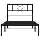 vidaXL fekete fém ágykeret fejtámlával 90 x 190 cm