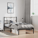 vidaXL fekete fém ágykeret fejtámlával 100 x 200 cm