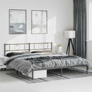 vidaXL fekete fém ágykeret fejtámlával 183 x 213 cm