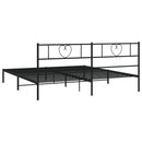 vidaXL fekete fém ágykeret fejtámlával 193 x 203 cm