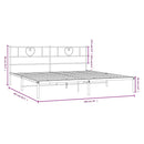 vidaXL fekete fém ágykeret fejtámlával 193 x 203 cm
