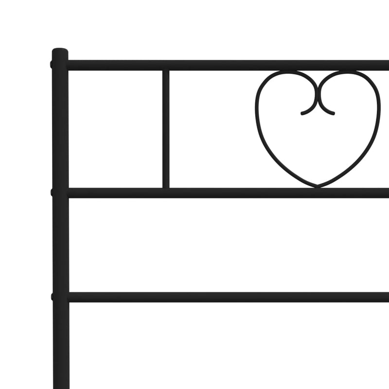 vidaXL fekete fém ágykeret fej- és lábtámlával 80 x 200 cm