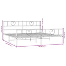 vidaXL fekete fém ágykeret fej- és lábtámlával 183 x 213 cm