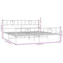 vidaXL fekete fém ágykeret fej- és lábtámlával 183 x 213 cm