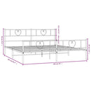 vidaXL fekete fém ágykeret fej- és lábtámlával 193 x 203 cm