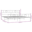 vidaXL fekete fém ágykeret fej- és lábtámlával 200 x 200 cm