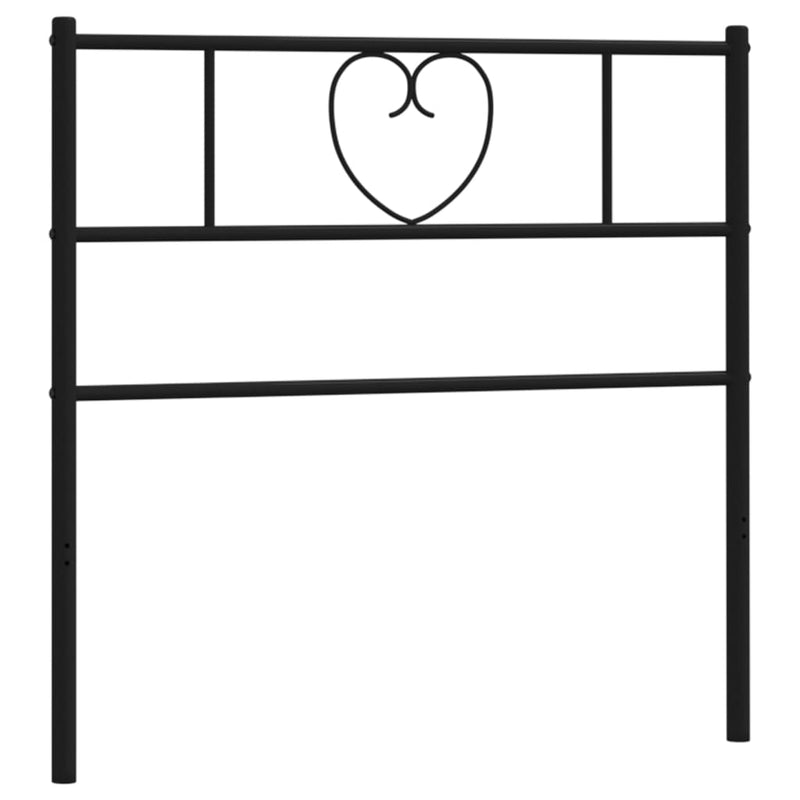 vidaXL fekete fém fejtámla 90 cm