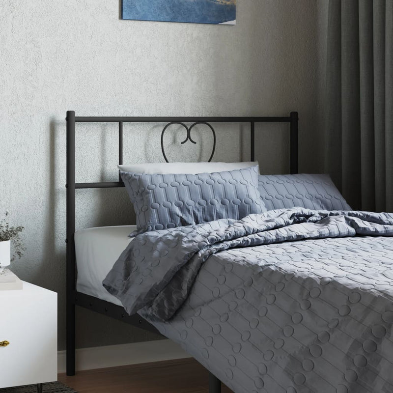 vidaXL fekete fém fejtámla 90 cm