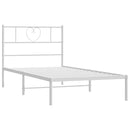 vidaXL fehér fém ágykeret fejtámlával 90x200 cm
