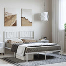 vidaXL fehér fém ágykeret fejtámlával 135 x 190 cm