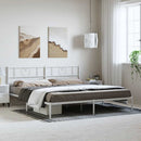 vidaXL fehér fém ágykeret fejtámlával 183 x 213 cm