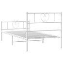 vidaXL fehér fém ágykeret fej- és lábtámlával 80x200 cm