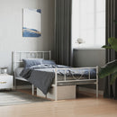 vidaXL fehér fém ágykeret fej- és lábtámlával 90 x 190 cm