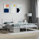 vidaXL fehér fém ágykeret fej- és lábtámlával 180 x 200 cm