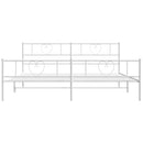 vidaXL fehér fém ágykeret fej- és lábtámlával 183 x 213 cm