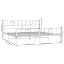 vidaXL fehér fém ágykeret fej- és lábtámlával 183 x 213 cm