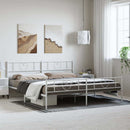 vidaXL fehér fém ágykeret fej- és lábtámlával 193 x 203 cm