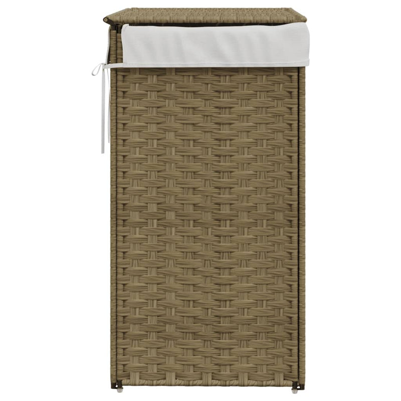 vidaXL polyrattan szennyeskosár fedéllel 46x33x60 cm