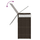 vidaXL sötétbarna polyrattan szennyeskosár fedéllel 46x33x60 cm