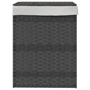 vidaXL szürke polyrattan szennyeskosár fedéllel 46x33x60 cm