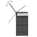 vidaXL szürke polyrattan szennyeskosár fedéllel 46x33x60 cm