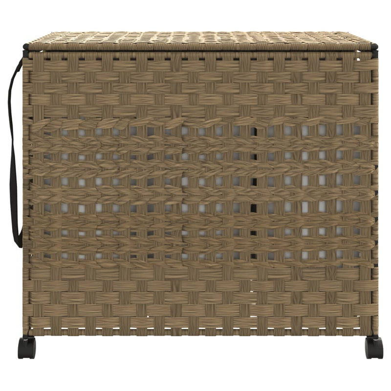 vidaXL rattan szennyeskosár kerekekkel 66x35x60 cm