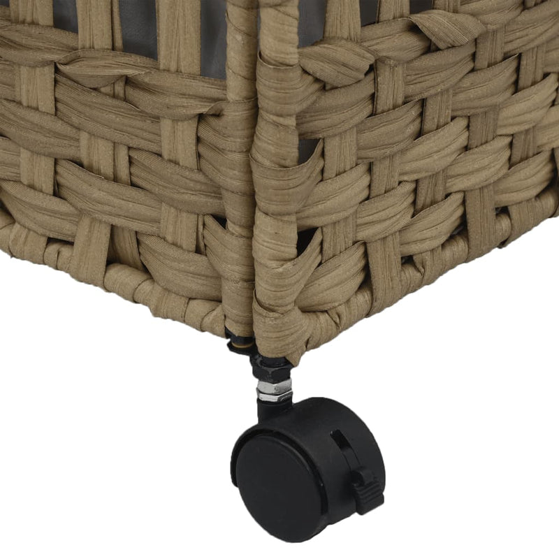 vidaXL rattan szennyeskosár kerekekkel 66x35x60 cm