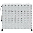 vidaXL fehér rattan szennyeskosár kerekekkel 66x35x60 cm