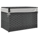 vidaXL szürke polyrattan szennyeskosár fedéllel 55,5 x 35 x 34 cm