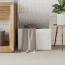 vidaXL fehér polyrattan szennyeskosár fedéllel 55,5 x 35 x 34 cm
