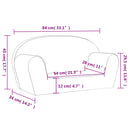vidaXL 2-személyes rózsaszín puha plüss gyerekkanapé