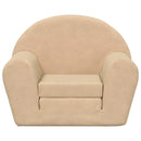 vidaXL Gyerek kanapéágy krém puha plüss