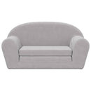 vidaXL 2-személyes világosszürke plüss gyerek kanapéágy