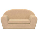 vidaXL kétszemélyes krémszínű puha plüss gyerek kanapéágy