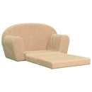 vidaXL kétszemélyes krémszínű puha plüss gyerek kanapéágy