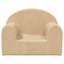 vidaXL Gyermek kanapé krém puha plüss