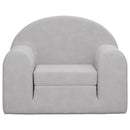 vidaXL világosszürke puha plüss gyerek kanapéágy